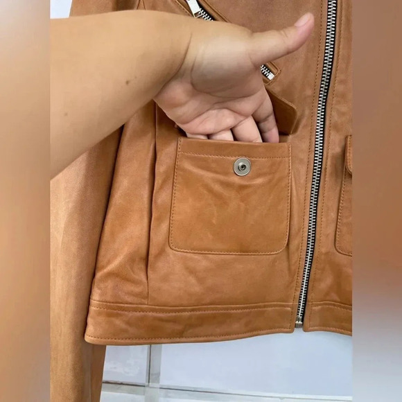 Doma leather lamb tan jacket size medium - Picture 8 of 17